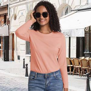 2025 été O cou blanc t-shirts à manches longues T-shirt femme tenue décontracté respirant T-shirt - Product Image 6