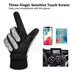 Guantes de Lana para Hombre, Guantes de Invierno Tejidos Suaves para Exteriores, Guantes de Lana Cálidos para Hombre, Guantes Deportivos de Punto Suave para Invierno - Product Image 3