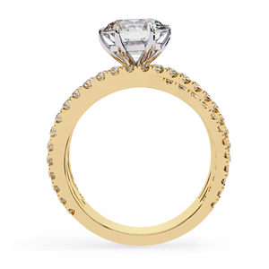 Anillo de diamante cultivado en laboratorio de corte redondo de oro blanco de 1,2 quilates, compromiso elegante y regalo de aniversario para ella - Product Image 6