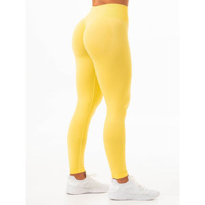 2025 personnalisé femmes sculpter sans couture Leggings citron séchage rapide confort doux élastique Fitness Legging aller poche Midi Legging - Product Image 3