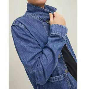 Nueva llegada chaquetas de mezclilla de calidad superior 2025 al por mayor chaqueta de mezclilla transpirable de WAKIN WEAR - Product Image 6