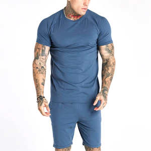 Ropa de gimnasio personalizada 100% algodón para hombre, camisetas y pantalones cortos de entrenamiento ajustados, conjuntos gemelos informales de algodón, ropa de verano transpirable - Product Image 3