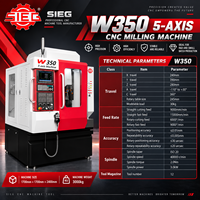 Machine de fraisage CNC compacte 5 axes SIEG W350 ISO20 0-24000 tr/min 12 outils ATC Haute Précision Équipement pour Laboratoire d'Enseignement et Fablab