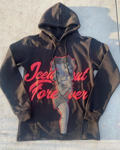 Sudadera con capucha de gran tamaño con lavado ácido para hombre personalizada, técnica de hojaldre, apliques, Patchwork Boxy Fit, ropa de calle estampada para invierno - Product Image 6