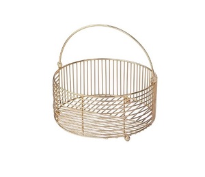 Vente en gros de corbeilles à oeufs rondes en fil métallique Panier de rangement avec poignée style vintage campagnard - Product Image 4