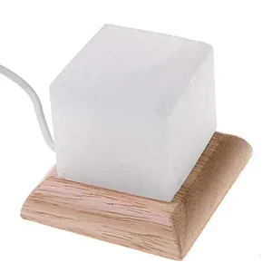 Himalayan White Salt Square Shape Mini <b>USB</b> <b>Lamps</b>, Himalayan Cube White Salt <b>Lamp</b> <b>USB</b>, Cube Himalayan White Salt <b>USB</b> <b>Lamp</b> - Product Image 4