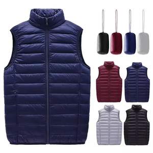 Gilets pour hommes personnalisés hiver chaud col montant hommes respirant léger sans manches veste Gilets gilet veste OEM entretenu - Product Image 6