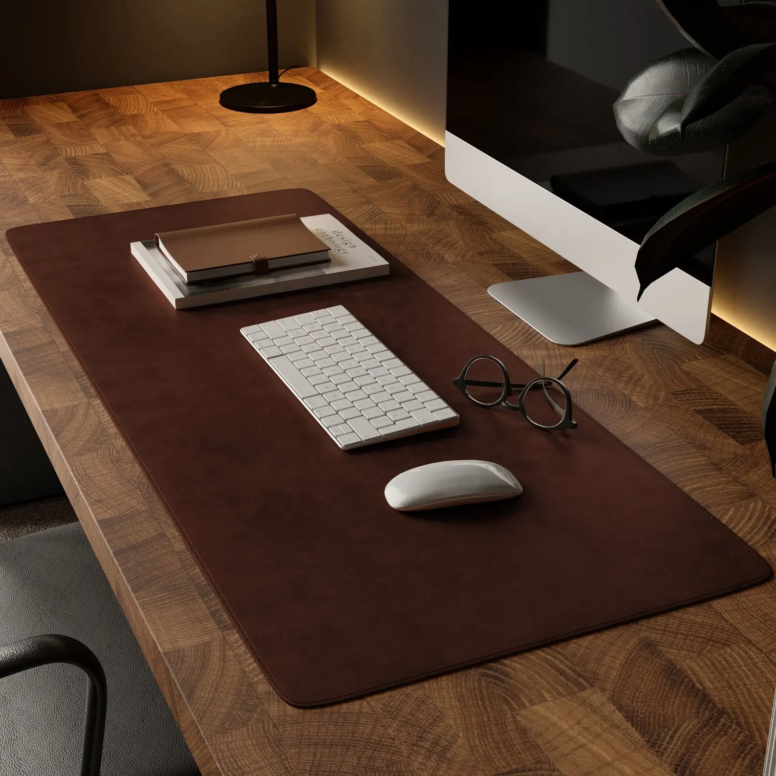 New Product Handmade Leather Desk Mat Large Mouse Pad Genuine Office Decor Accessories Custom Monogram Gift LDP-0001