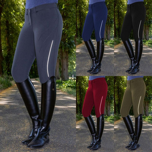 Mallas de montar a caballo personalizables para mujer, ropa ecuestre, mallas de montar de fábrica con estampado de silicona, pantalones de equitación - Product Image 3