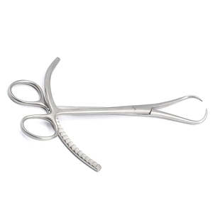 Fórceps de tenáculo uterino Manual de alta calidad, instrumento quirúrgico OB/GYN de acero inoxidable, puntas curvas, bloqueo de retención uterina - Product Image 4