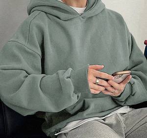 Sweat à capuche épais et lourd pour homme, brodé, à épaules tombantes, 500 GSM, avec logo personnalisé, coupe oversize - Product Image 5