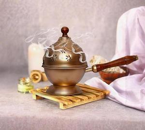 Lotus Design <b>Incense</b> <b>Holder</b> <b>for</b> <b>Sticks</b> Brass <b>Incense</b> <b>Stick</b> <b>Holder</b> and Detachable Ash <b>for</b> Yoga Meditation and Home Fragrance - Product Image 3