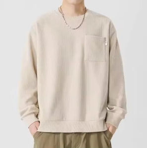 OEM Logo personnalisé Poches Pull en tricot de haute qualité couleur unie Causal O Neck Pull pour hommes en gros - Product Image 2