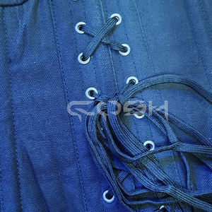 Corsé de Algodón con Encaje Floral Azul Elegante, Faja Reductora de Cintura, Corsé Transpirable, Proveedor de Corsés - Product Image 5