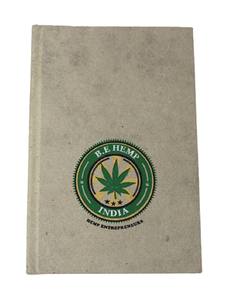 Handmade Acid Free Hard Cover <b>Hemp</b> <b>Paper</b> Logo Printed Notebooks With Leaf Design Notebook Journal Diary For Travel - Product Image 2