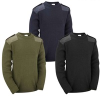 Pulls d'uniforme de sécurité d'hiver pour hommes grandes tailles, respirants, à séchage rapide, anti-boulochage, en laine acrylique tricotée, col en V