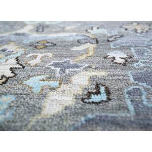 Alfombra Afgana de Lana Anudada a Mano en Gris y Negro con Patrón de Medallón para Decoración del Hogar - EA-1502 - Product Image 3