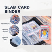 Classeur de cartes à collectionner personnalisable 4 pochettes en cuir PU étui de rangement étanche pour cartes de baseball Yu-Gi-Oh