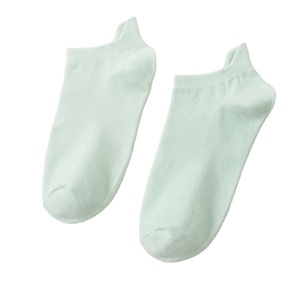 Venta al por mayor de alta calidad de algodón ecológico Crew calcetines de las mujeres de tamaño personalizado Logo Low Cut No Show Negro Blanco Gris Rojo Niños - Product Image 3