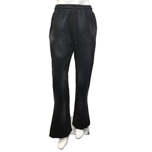 Streetwear Hombres French Terry Flare Pantalones de chándal delgados Slim Fit transpirable Heavyweight Stacked Flare Sweat Pants Hombres - Product Image 2