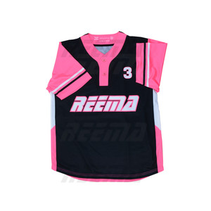 100% poliéster Micro sarga malla secado rápido cómodo 2 botones manga corta béisbol Jersey camiseta tamaño personalizado XXL XL L M S - Product Image 1