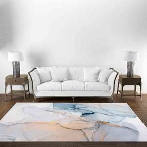 Alfombras de Mármol, Alfombras Modernas, Alfombra de Tonos Suaves, Alfombra Estampada, Alfombra de Terciopelo - Product Image 3