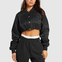 Blouson universitaire court en satin tricoté en peau de mouton pour femme, économique, respirant, léger, en toile, coupe-vent, séchage rapide, petit prix