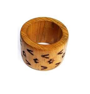 Porte-serviettes décoratif en bois fait à la main cuisine maison fête logo personnalisé anneaux de serviette en bois les plus exigeants - Product Image 1