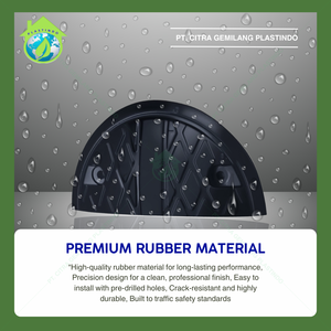 Ssbo New Đen 4cm chất lượng cao cao su tốc độ <span class=keywords><strong>Bump</strong></span> End Cap cho xe ô tô và xe tải-Dễ dàng cài đặt an toàn giao thông hoàn hảo - Product Image 6