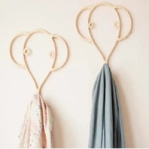 Elegante FORMA DE Animal gancho de pared ratán mimbre decoración de pared ratán elefante forma gancho de pared guardería niños - Product Image 1