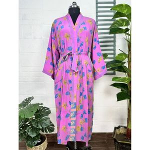 Kimono Vintage de Seda Crepé, Bata Suave y Cómoda, Ropa de Dormir Ligera y Lujosa, Regalo Perfecto de Verano para Mujer - Product Image 1