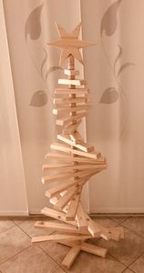 CET ARBRE DE NOËL DÉCORATION ÉCOLOGIQUE CADEAU FAIT MAIN Arbre en bois ornemental Fabriqué en cerisier un arbre pour toute saison - Product Image 3