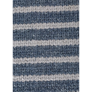 Alfombras de Bambú y Seda con Rayas Azules, Tejidas a Mano, Modelo Hpb-205 para Uso Doméstico - Product Image 3