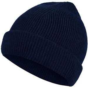 Bonnet en laine mélangée doux pour l'hiver Bonnet en tricot extensible avec logo personnalisé pour adultes Bonnets d'hiver à la mode - Product Image 4
