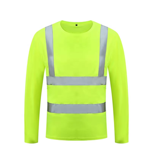 T-shirt de travail personnalisé à haute visibilité réfléchissant, t-shirt de sécurité en gros, t-shirt de travail pour la construction - Product Image 1