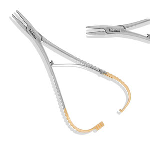 Mathieu 17cm Length Manual Dental Orthodontic Surgical Instruments-Elastic Placement Plier Hemostat Needle <b>Holder</b> - Product Image 1