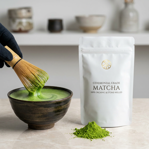 Matcha en Polvo de Grado Ceremonial 100% Orgánico, Té Verde Molido en Piedra, Té Instantáneo en Polvo - Product Image 1