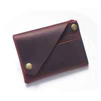 Dompet kulit sapi asli pria, bahan kulit sapi murni, dompet pria ringan tahan air