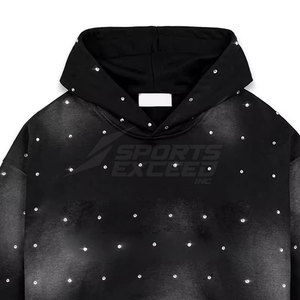 Sweat-shirts à capuche personnalisés avec strass, couleur hiver, faible MOQ, haute qualité, respirants, écologiques, pour hommes, fabriqués au Pakistan - Product Image 4