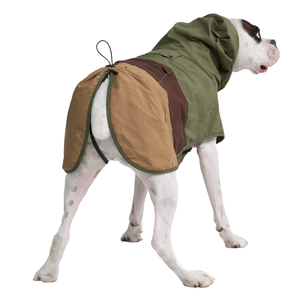 Manteau de pluie imperméable pour chien, vert, marron, beige, avec capuche, léger, coupe-vent, pour chiens de taille moyenne et grande, pour l'extérieur - Product Image 2