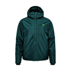 OEM impermeable chaqueta de invierno con capucha para los hombres cortavientos prendas de vestir exteriores con bolsillos con cremallera y marca personalizada - Product Image 1