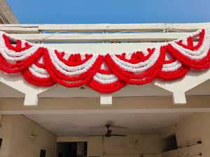 Taille personnalisée Marigold Floral Guirlandes Torans Festive Wedding Backdrop Indian Entryway Decor Homes Christmas Crémaillère - Product Image 5