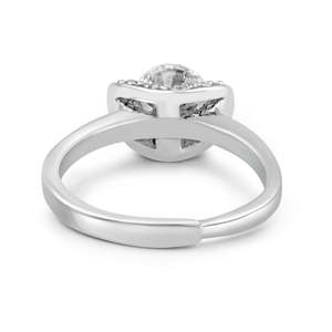 Bague solitaire en argent Zarkan avec diamant, bijou élégant et éblouissant - Product Image 5