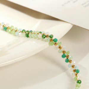 Collar de cristal con cuentas, collar de joyería inspirado en la moda, collar de cadena con cuentas, collar de moda, collar chapado en oro - Product Image 6