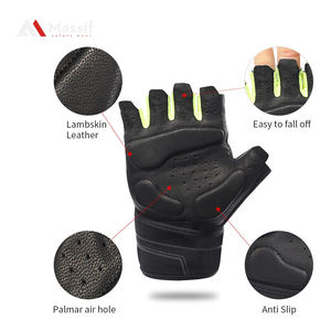 Guantes de entrenamiento para levantamiento de pesas con soporte para muñeca Guantes de gimnasio para hombres y mujeres - Product Image 3