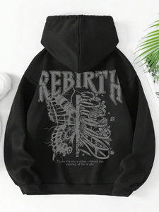 เสื้อสวมหัวมีฮู้ดแบบสวมหัวคอตตอน100% ของผู้ชายเสื้อวอร์มขนแกะสวมใส่สบายปกเสื้อพิมพ์ลายดิจิตอลโลโก้ตามสั่งสำหรับฤดูหนาว - Product Image 2