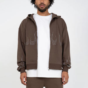 Nuevo Conjunto Deportivo de Invierno para Hombre con Capucha y Pedrería, 100% Algodón, Transpirable, Ligero, Totalmente Personalizable - Product Image 2