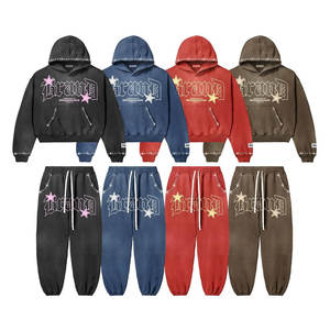 Peut être personnalisé Street Wear Vêtements de haute qualité Jogging Flare Pant Printing Tech Fleece Tracksuit Set - Product Image 1
