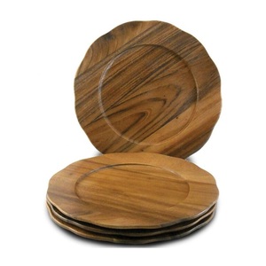 Assiette de chargeur en bois bonne qualité assiette en bois d'acacia naturel pour la maison assiette à dîner fabricant fait main taille personnalisée - Product Image 6