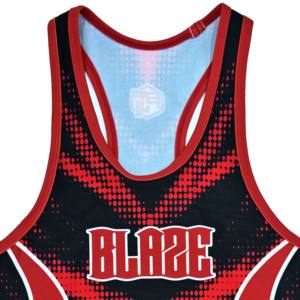 Combinaison de musculation et de lutte personnalisée, design extensible à l'avant, combinaisons sublimées de haute qualité à vendre - Product Image 4